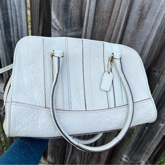 Vintage Coach Large Hamilton Pebbled Leather Satchel - Picture 10 of 15